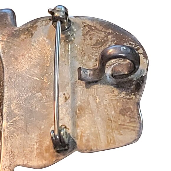 Amy Kahn Russell Opal Labradorite Topaz Dog Brooch Gemstone Pendant Sterling - Picture 9 of 10